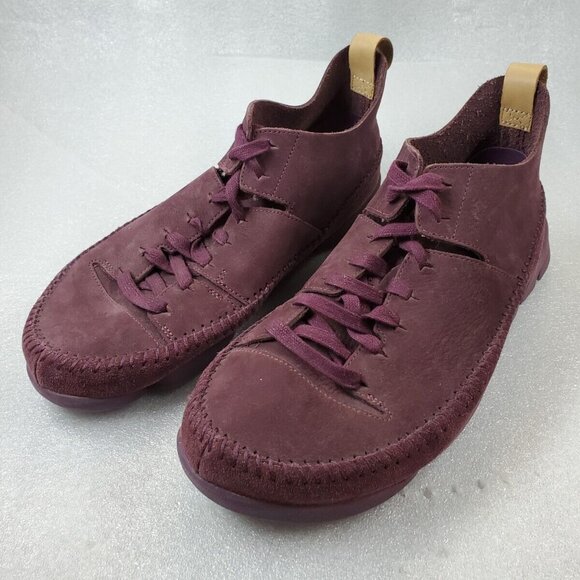Clarks Trigenic Flex Plum Leather Sneaker New Sample | US 9 - Picture 1 of 10